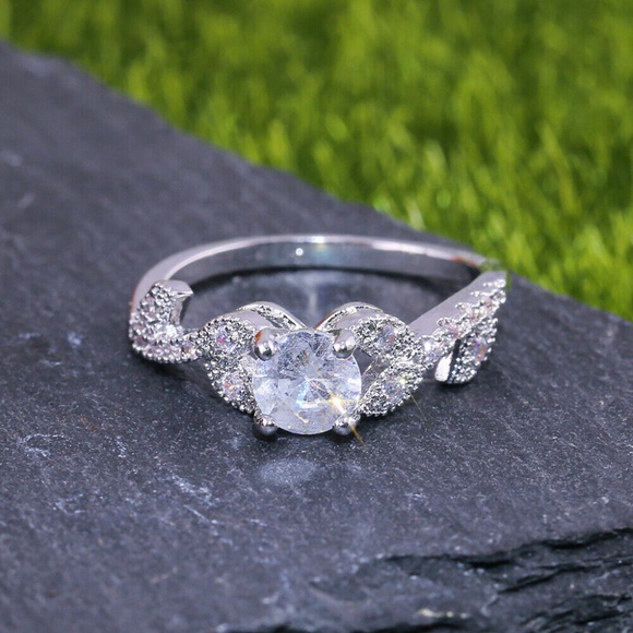 925 Silver White SapphireWedding Ring New